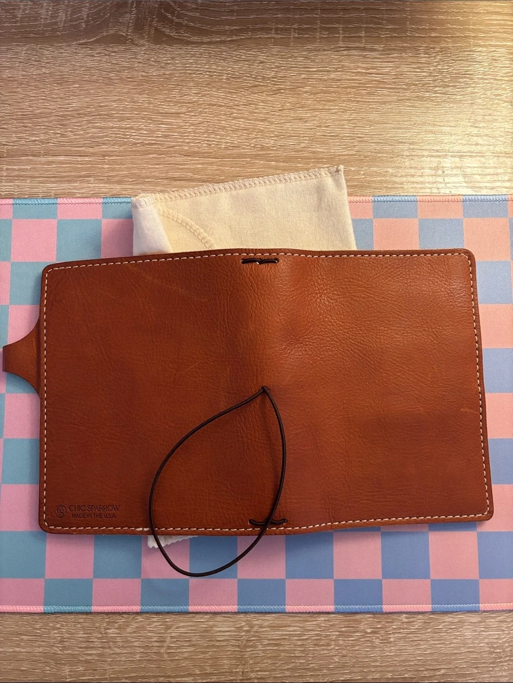 Chic Sparrow A6 Cascade Kody Tan Leather Traveler's Notebook Planner Cover - Picture 11 of 16